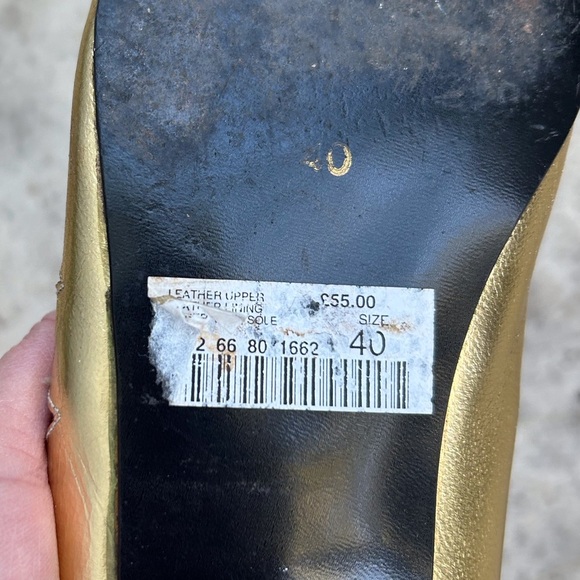 Vintage Roland Cartier Gold stars flats, size 40 (US9) - Picture 9 of 13